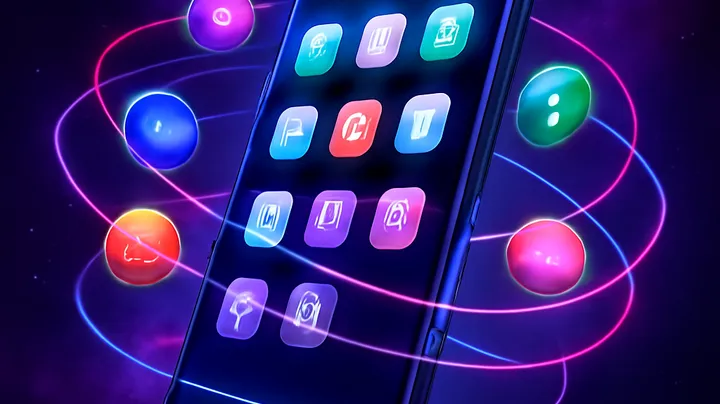 OKTK COM - Sleek smartphone floating in space OKTK COM Sleek smartphone floating in space